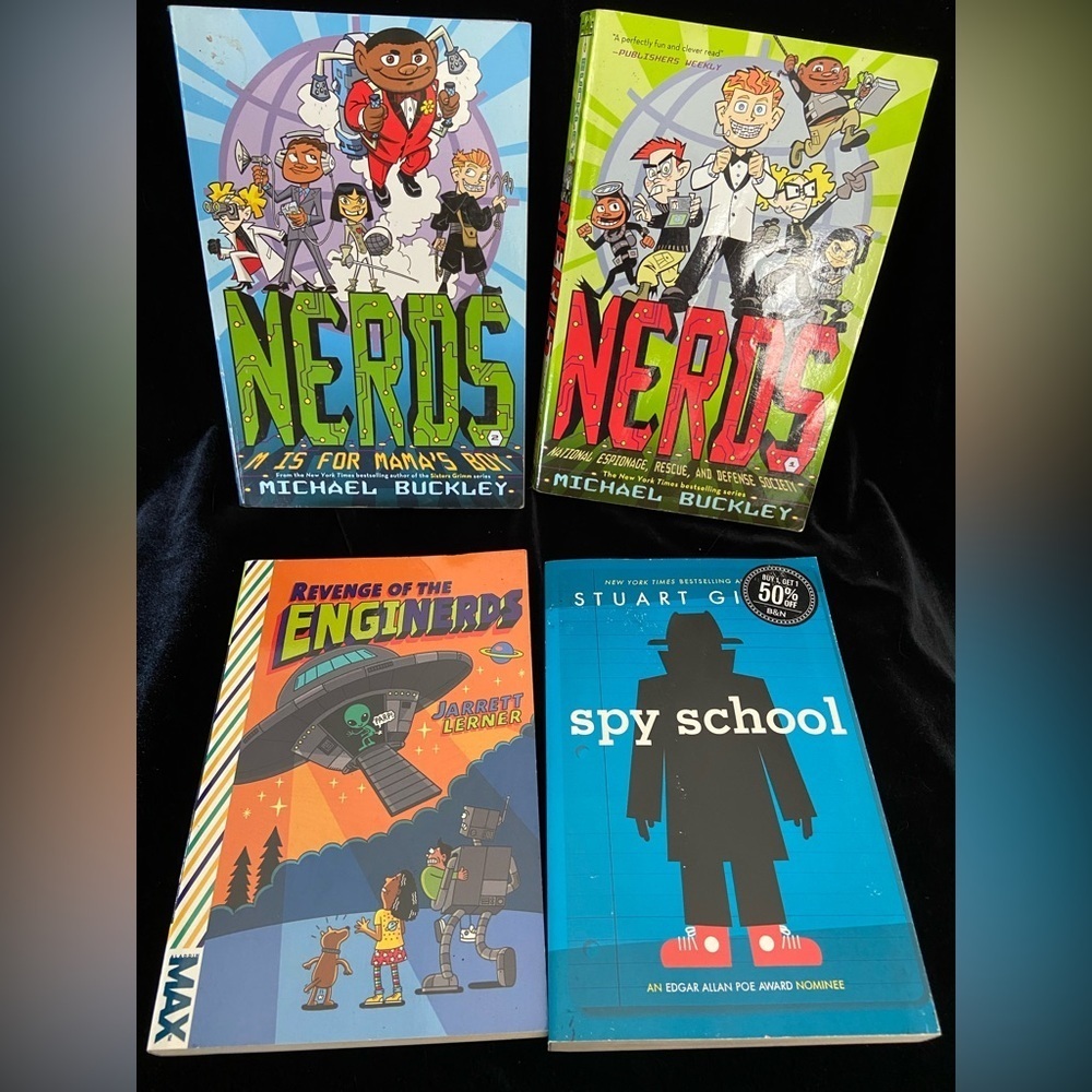Lot of 4 Young Adult Books Buckley Nerds Lerner Enginerds Gibbs Spy School